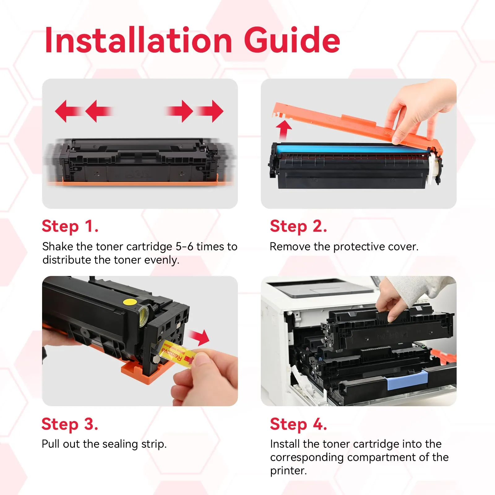 067H Compatible Toner Cartridges 4-Pack With Chip