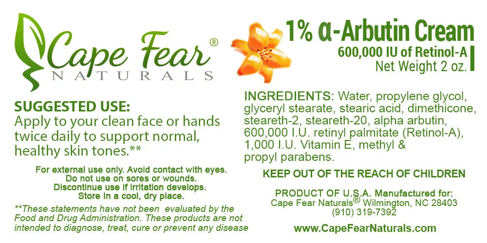 1% α-Arbutin Cream