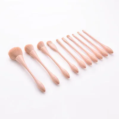 10 pcs Little pretty waist pink makeup brush