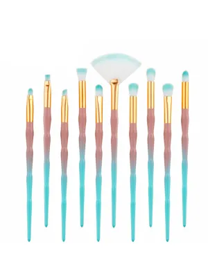10Pcs/kit Makeup Brushes Rainbow Face Foundation