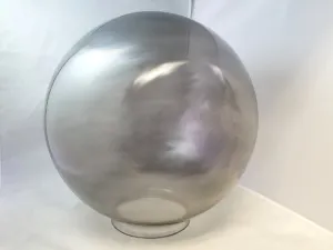 14" Gray Smoke Globe w/ 6" size Fitter - Made in USA