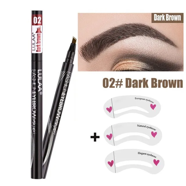 1Pcs Women Makeup Sketch Liquid Eyebrow Pencil  Waterproof Brown Eye Brow Tattoo Dye Tint Pen Liner Long Lasting Eyebrow