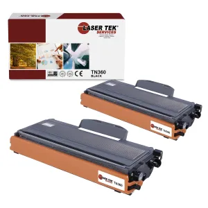 2 Pack Brother TN360 Black HY Compatible Toner Cartridge | Laser Tek Services