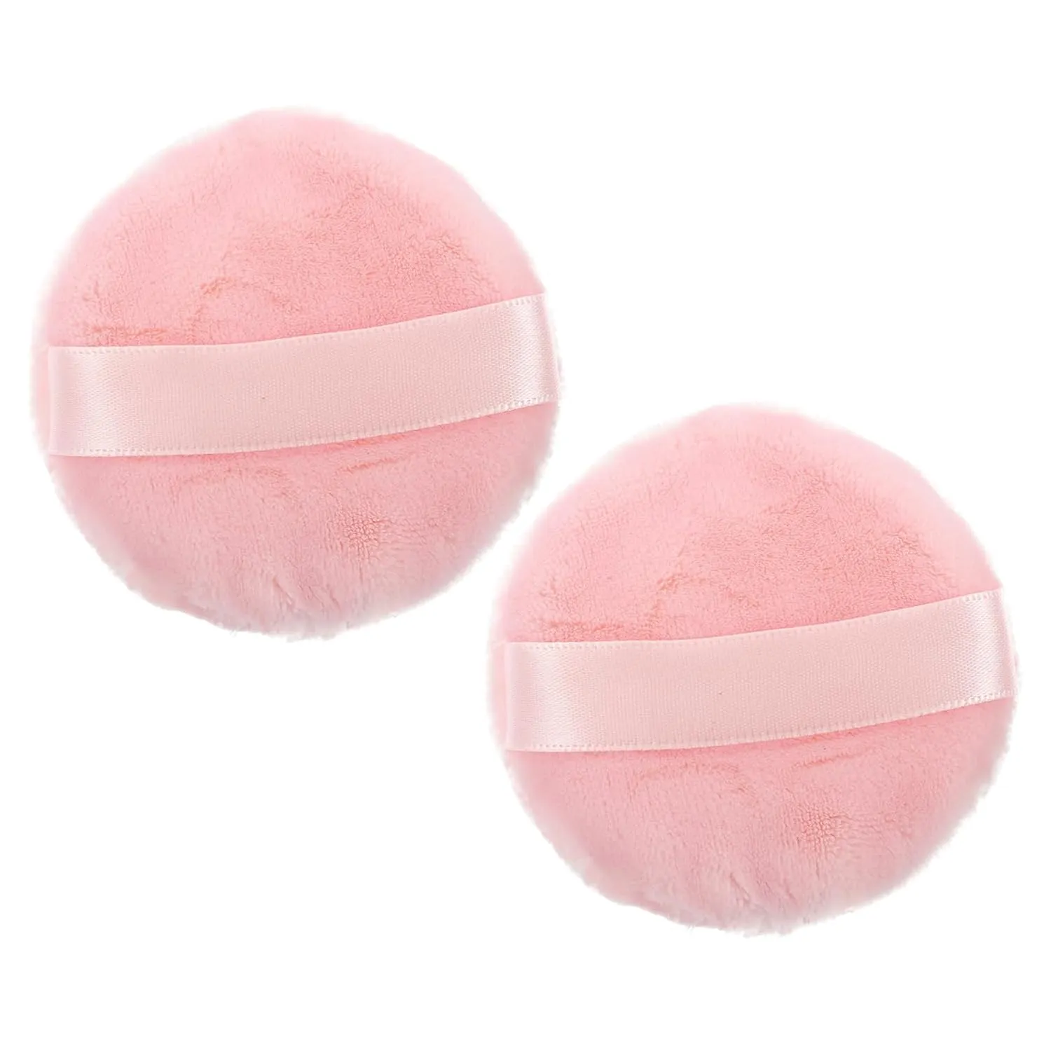 2 pcs Fluffy Makeup Applicator Sponge Washable Powder Puff for Loose Powder Foundation for Blending Smooth Application