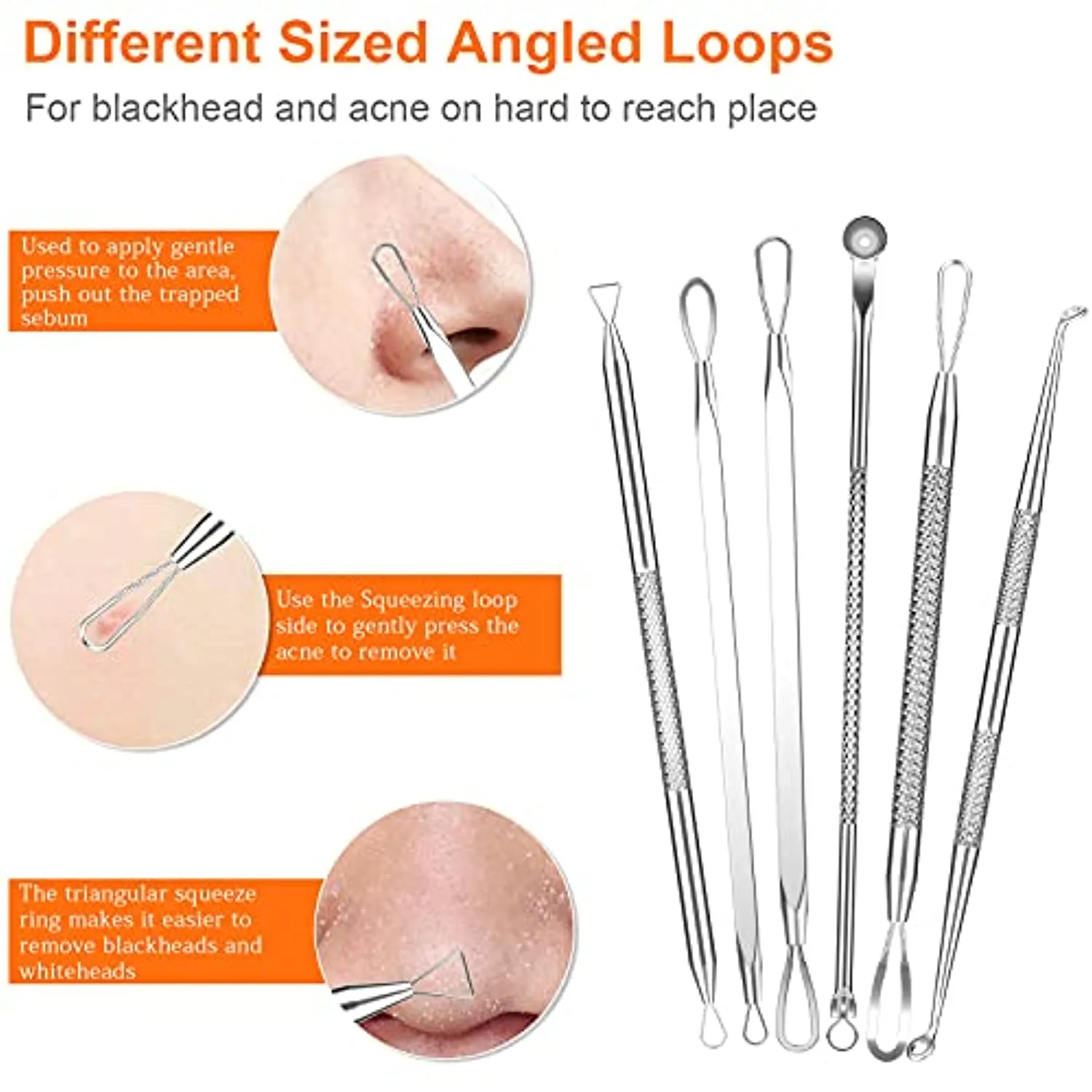 2022 Latest 15 PCS Blackhead Remover Tools, Pimple Popper Tool Kit, Acne Extractor Tool , Professional Stainless Pimple Acne Blemish Removal Tools Set with Metal Case