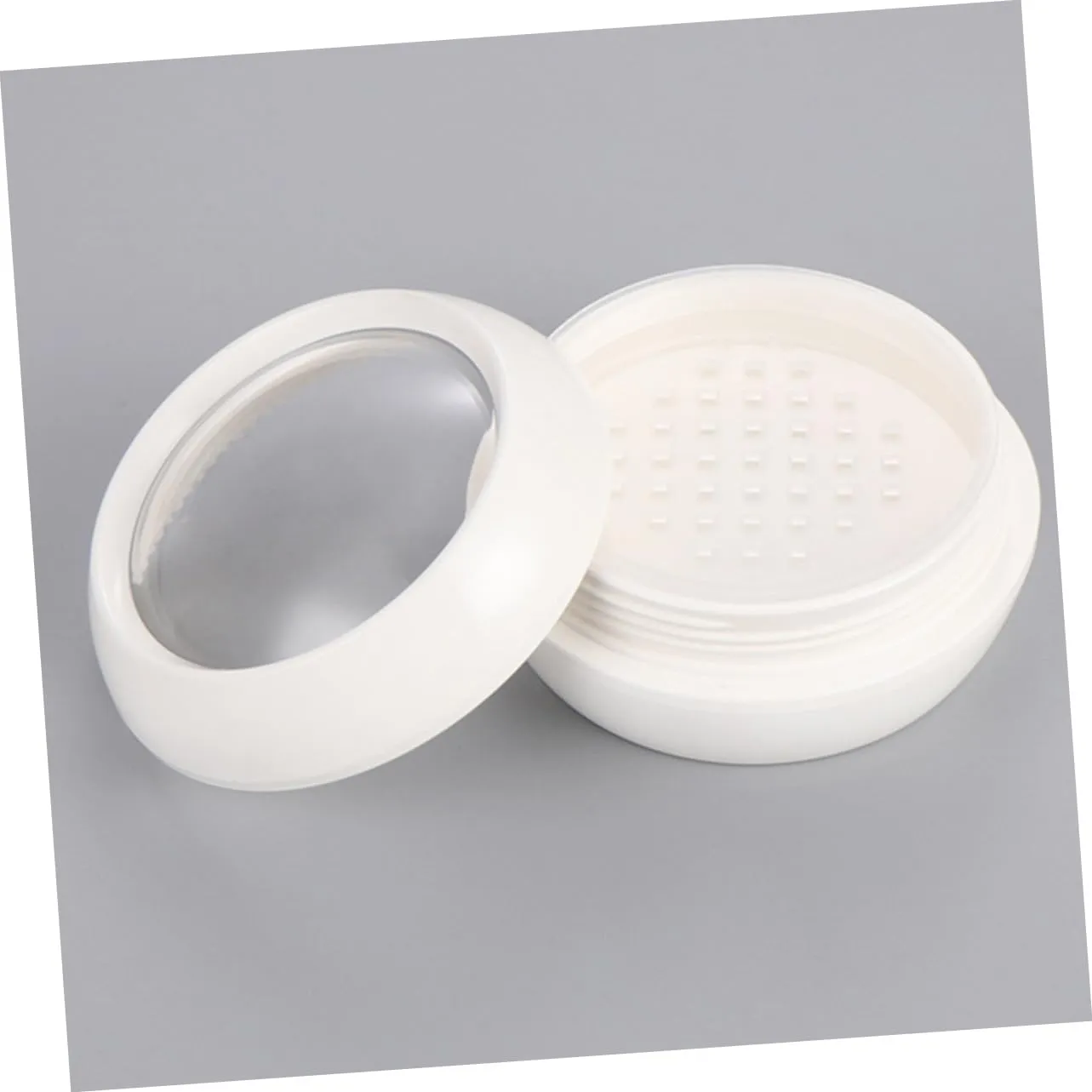 2pcs Portable Loose Powder Containers Double Layer Makeup Powder Box Sifter Cosmetic Case for Women and Girls for Travel and Daily Use