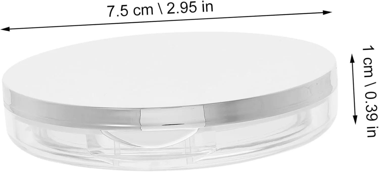 2pcs Portable Makeup Powder Box Empty Powder Container with Puff Applicators Lightweight Travel Cosmetic Case for Easy Storage and Daily Use