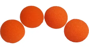 3 inch - 4 x Super Soft Sponge Balls - Orange