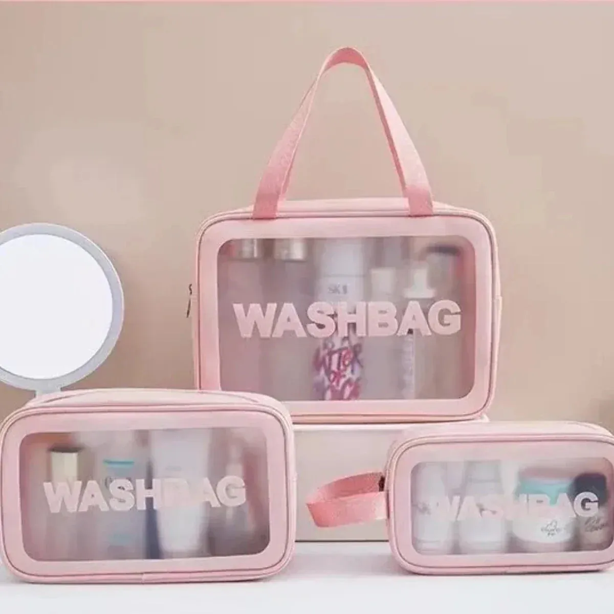 3-Piece Waterproof Travel Cosmetic Organiser