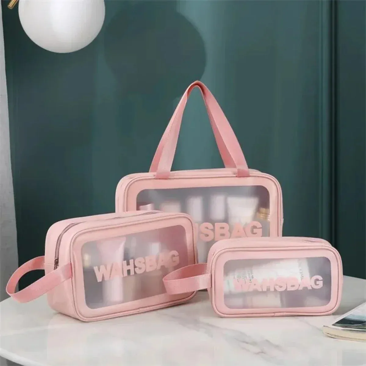 3-Piece Waterproof Travel Cosmetic Organiser