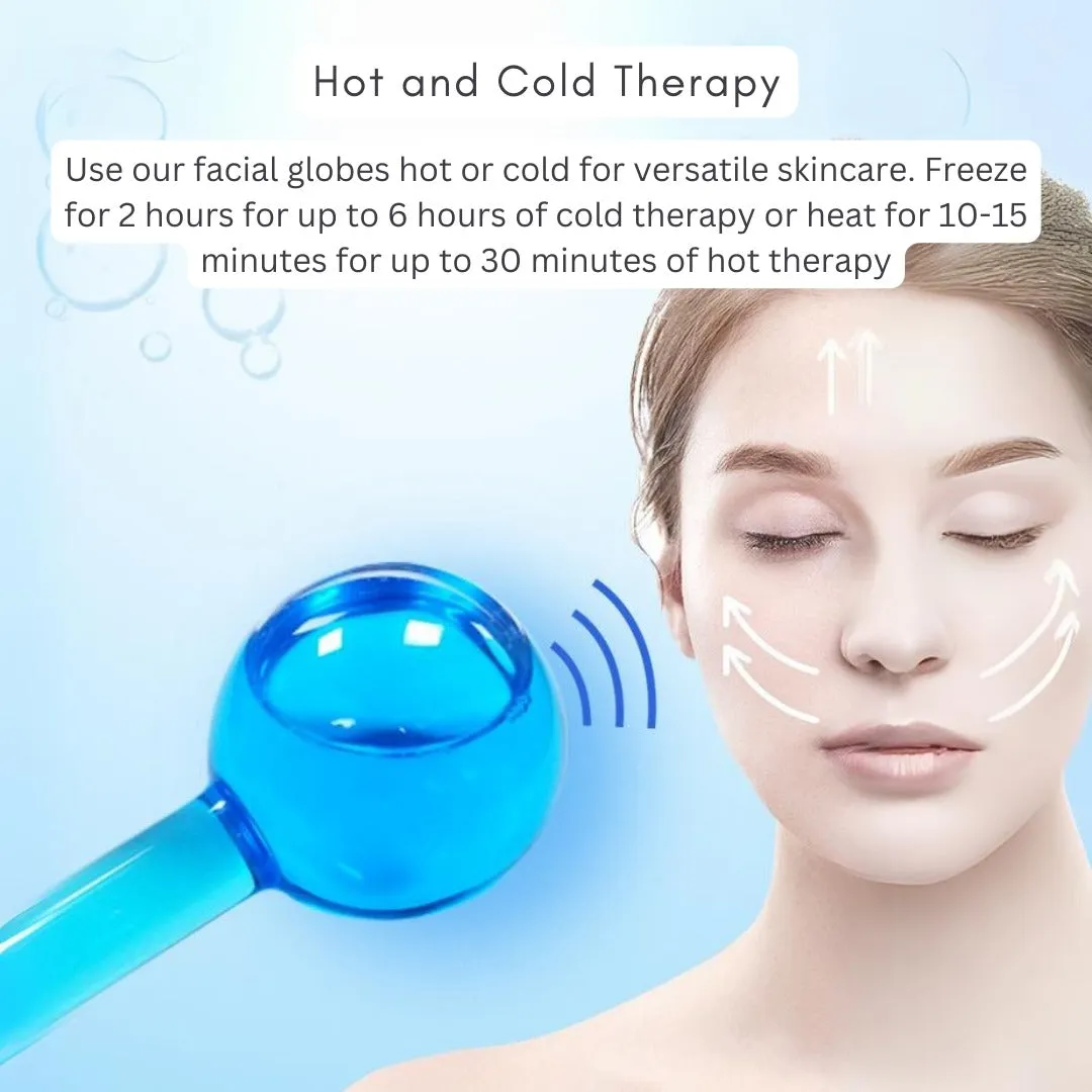 3D Sleeping Eye Mask & Cooling Ice Globes Facial Massager Tool Pack(Bulk 3 Sets)