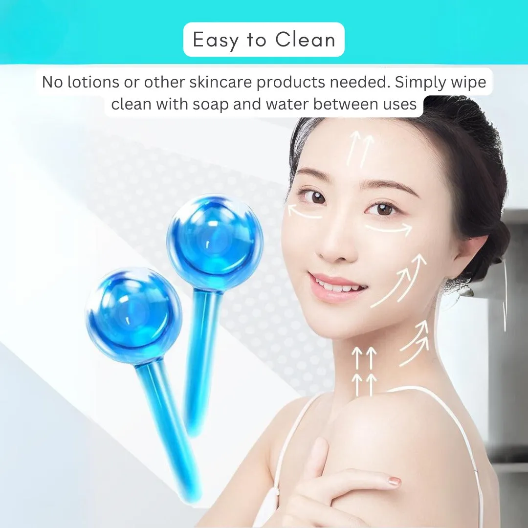 3D Sleeping Eye Mask & Cooling Ice Globes Facial Massager Tool Pack(Bulk 3 Sets)