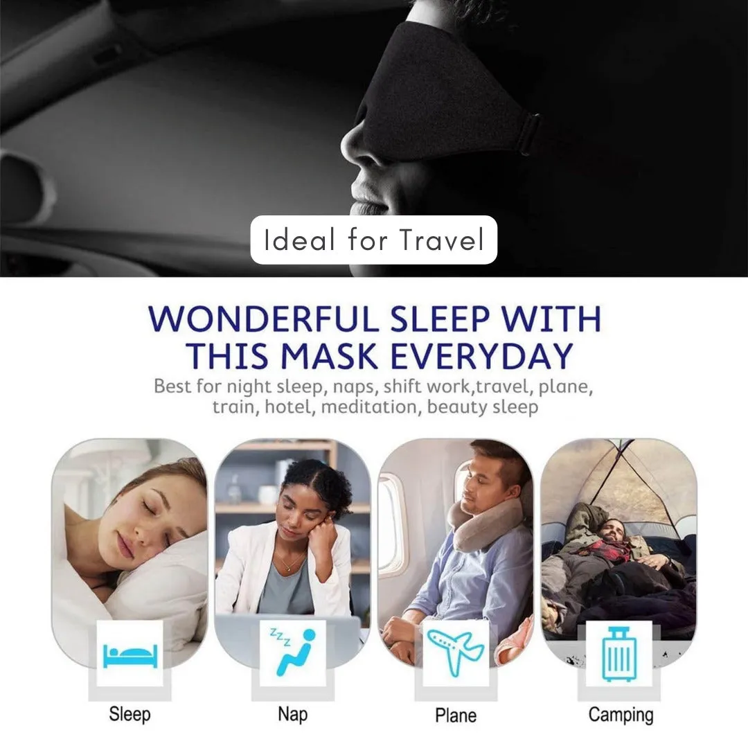 3D Sleeping Eye Mask & Cooling Ice Globes Facial Massager Tool Pack(Bulk 3 Sets)