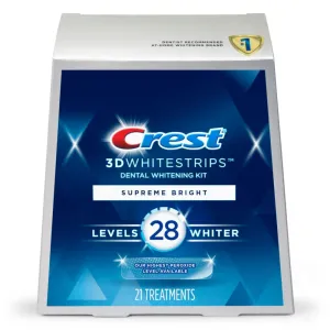 3D Whitestrips Supreme Bright At-home Teeth Whitening Kit 42 strips
