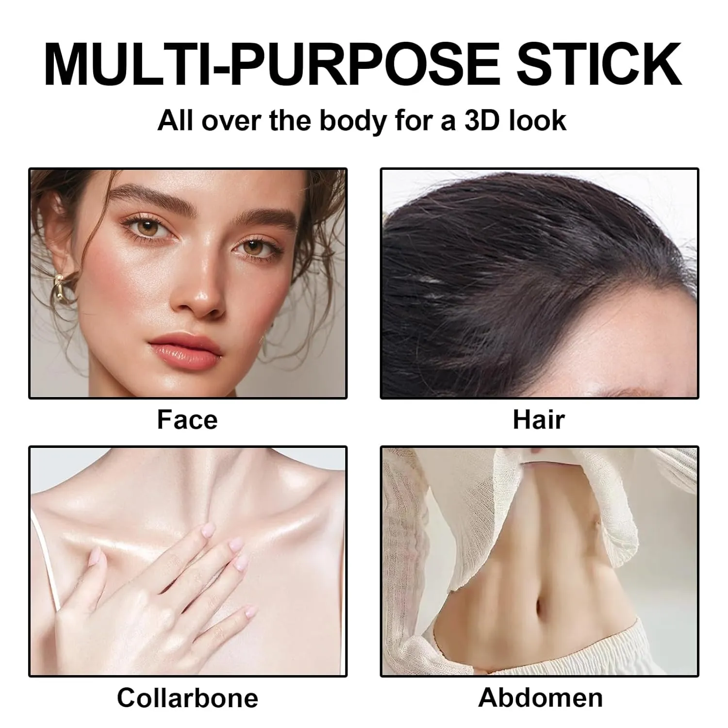 3Pcs Cream Contour Stick Makeup Kit, Shades with Highlighter, Blush and Bronzer Contour Stick for Sculpt the Cheeks, Long Lasting, Waterproof, Matte & Dewy Finish LIGHT MEDIUM(2 5 6)