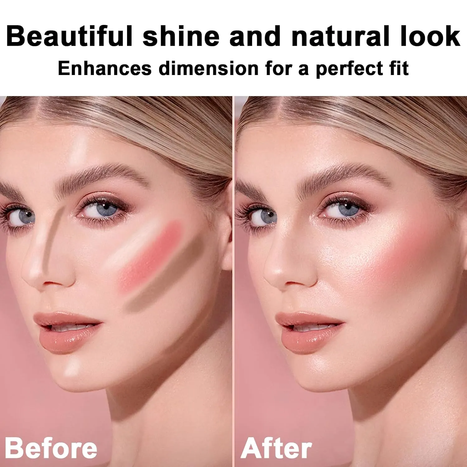 3Pcs Cream Contour Stick Makeup Kit, Shades with Highlighter, Blush and Bronzer Contour Stick for Sculpt the Cheeks, Long Lasting, Waterproof, Matte & Dewy Finish LIGHT MEDIUM(2 5 6)