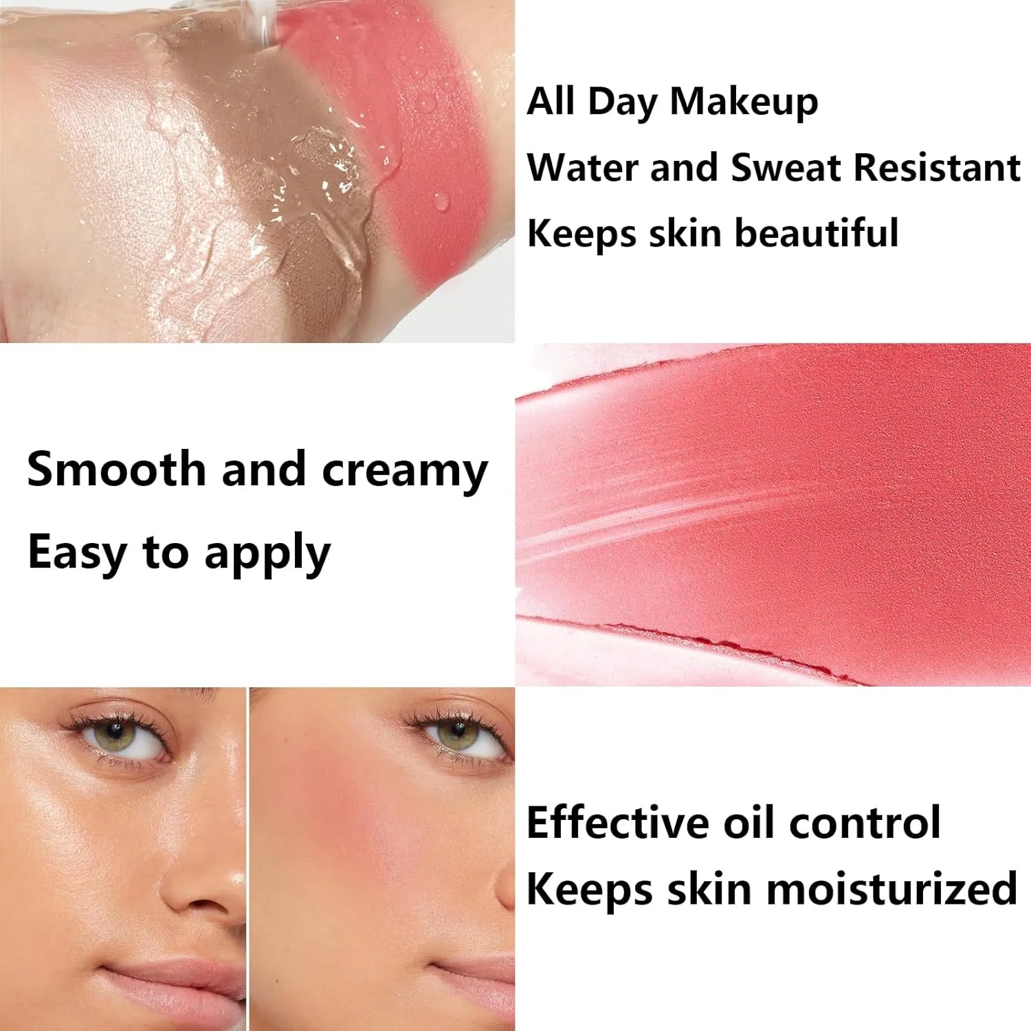 3Pcs Cream Contour Stick Makeup Kit, Shades with Highlighter, Blush and Bronzer Contour Stick for Sculpt the Cheeks, Long Lasting, Waterproof, Matte & Dewy Finish LIGHT MEDIUM(2 5 6)