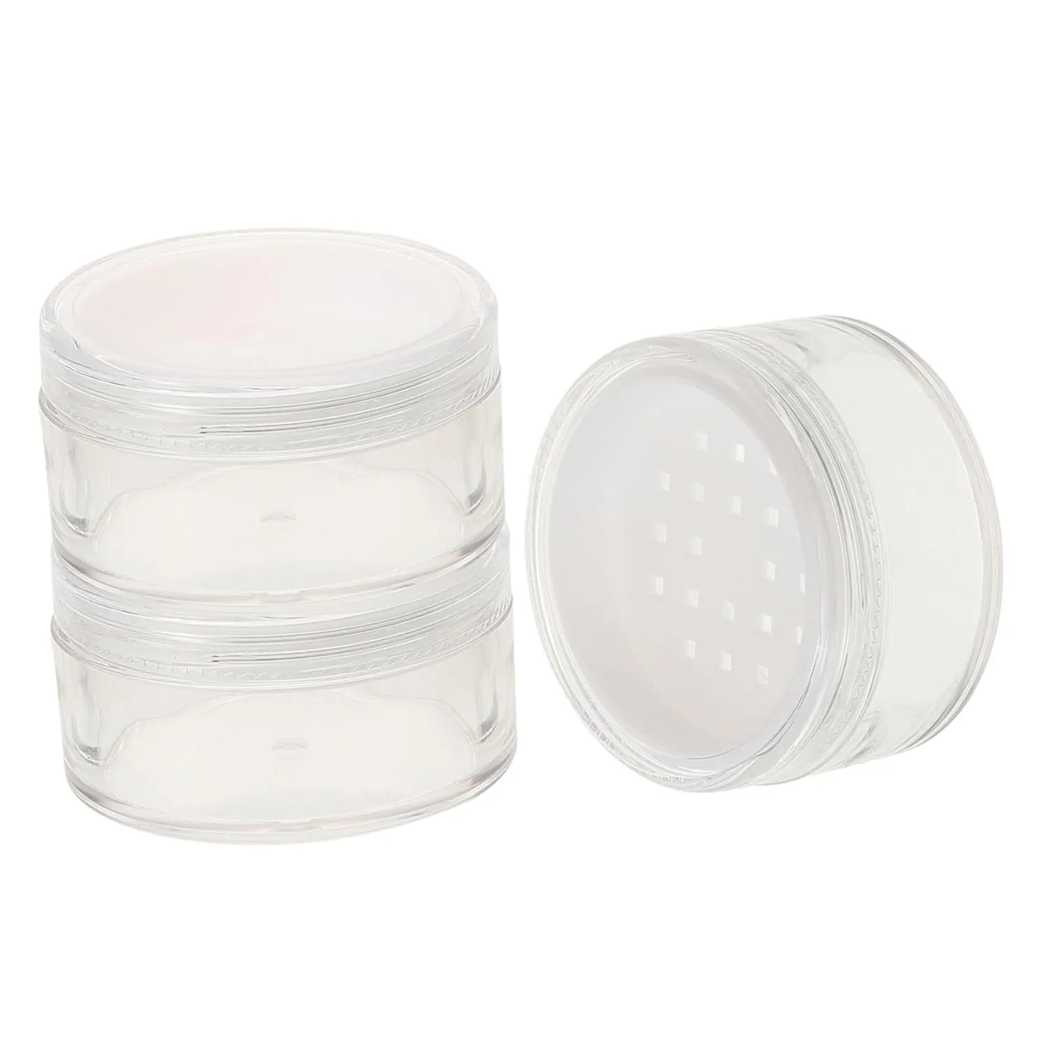 3pcs Travel Makeup Powder Containers - Durable Loose Powder Cases for Cosmetics - for On The Go Touch Ups Compact and Lightweight Ideal for Travel and Daily Use