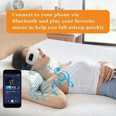 4D Electric Smart Eye Massager Heated Vibration For Tired Eyes Bluetooth Eye Massage Tool
