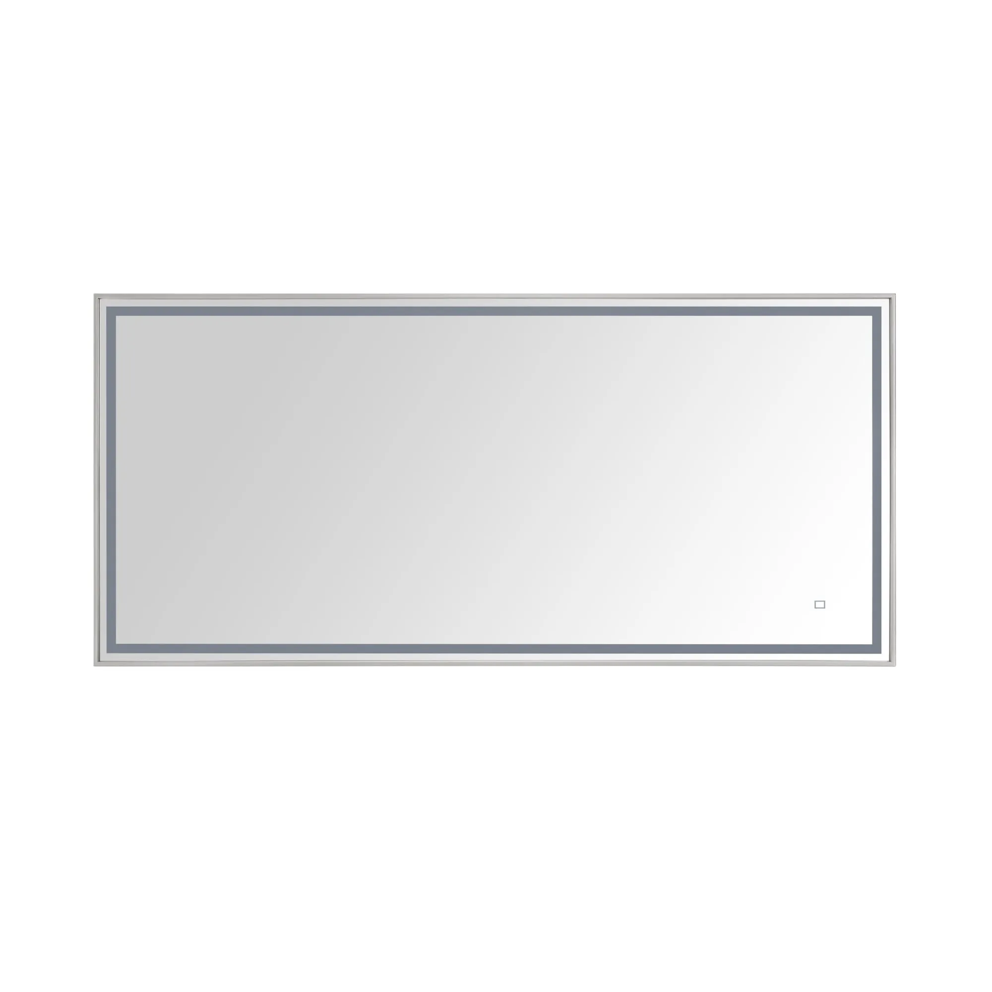 59 in. LED Bathroom Mirror with Stainless Steel Metal Frame