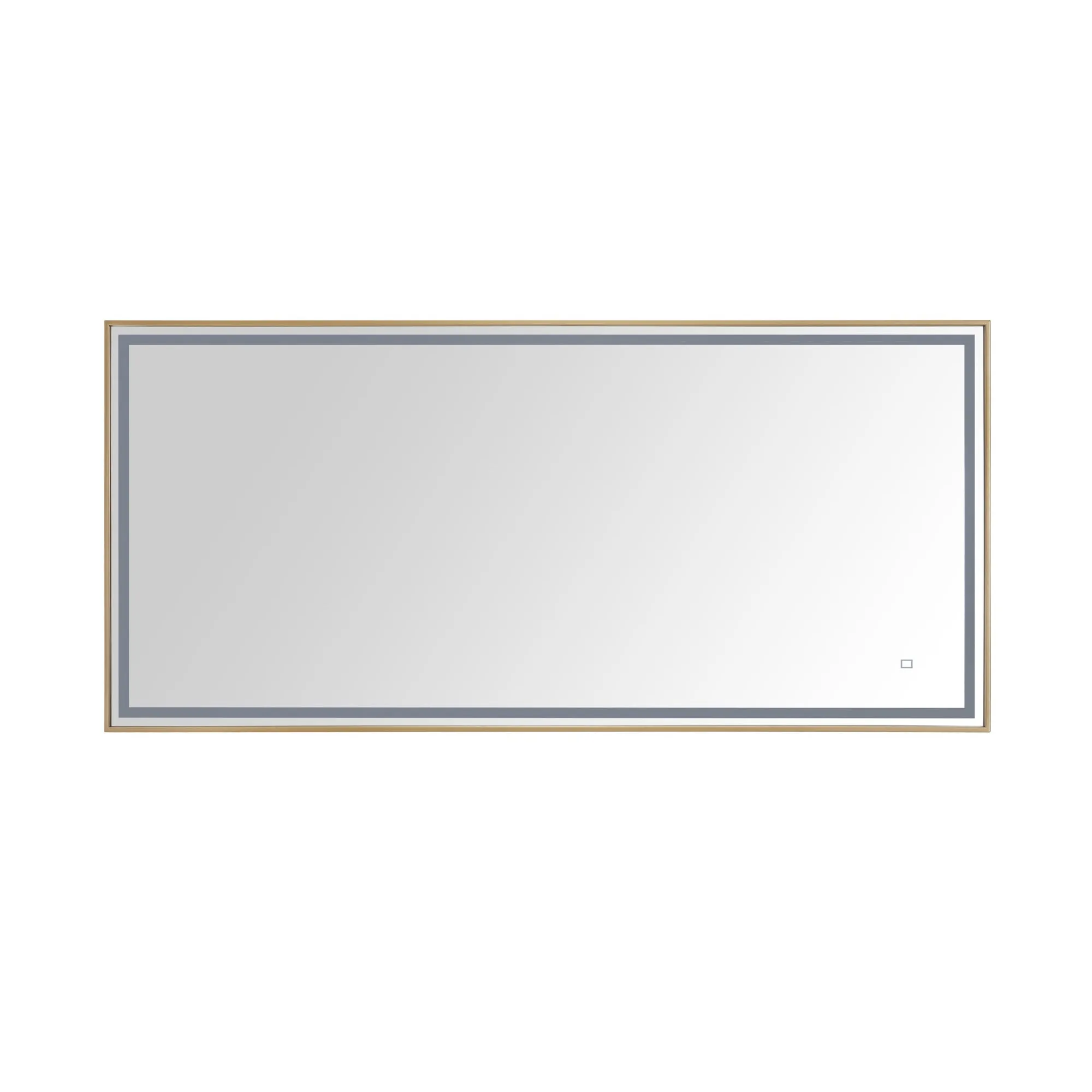 59 in. LED Bathroom Mirror with Stainless Steel Metal Frame