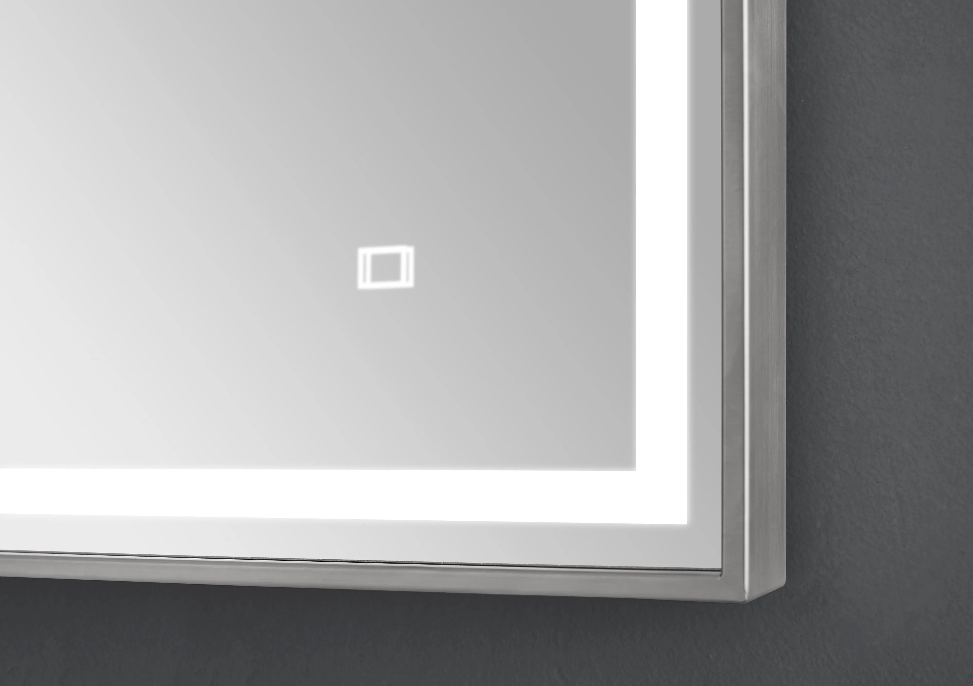 59 in. LED Bathroom Mirror with Stainless Steel Metal Frame