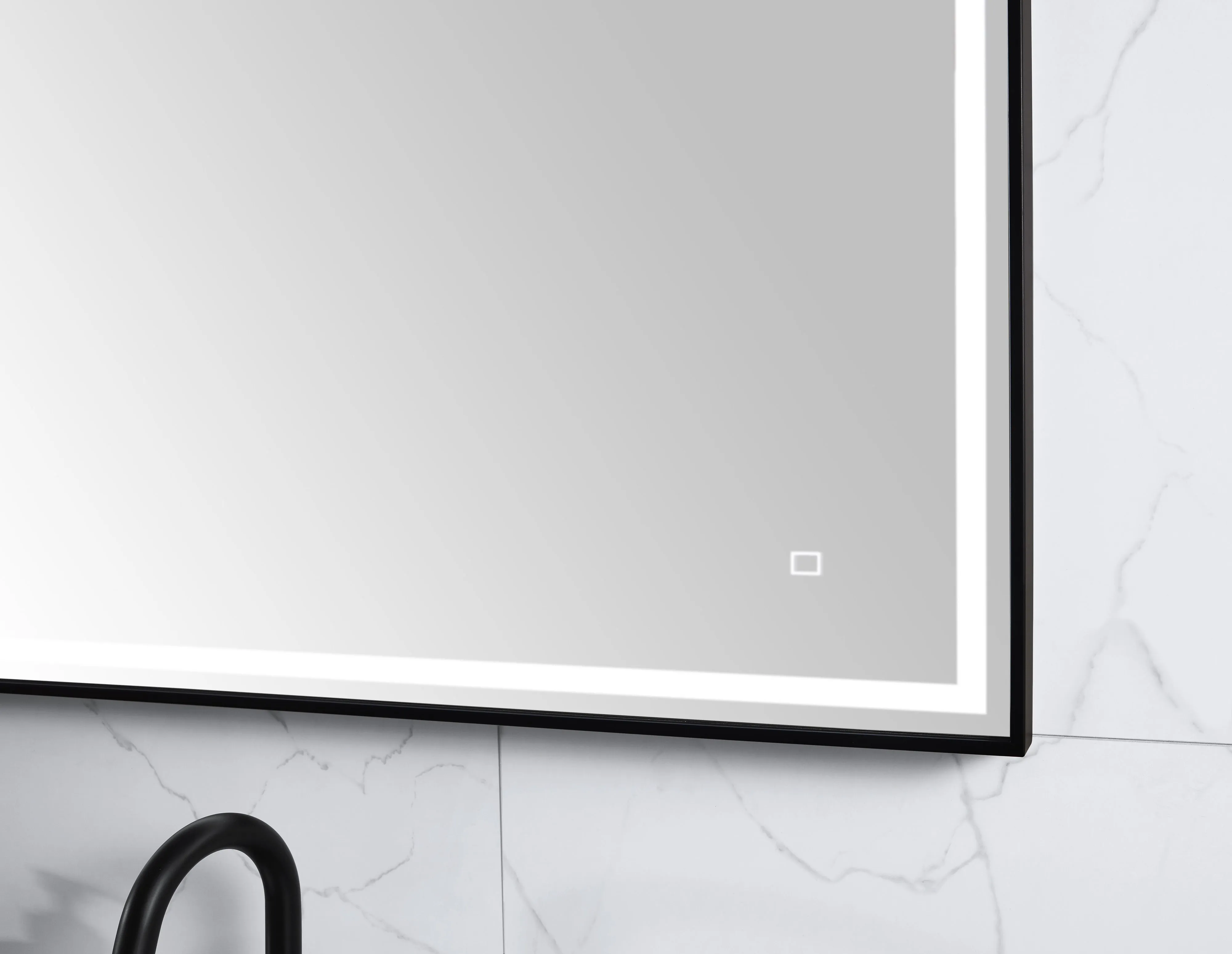 59 in. LED Bathroom Mirror with Stainless Steel Metal Frame