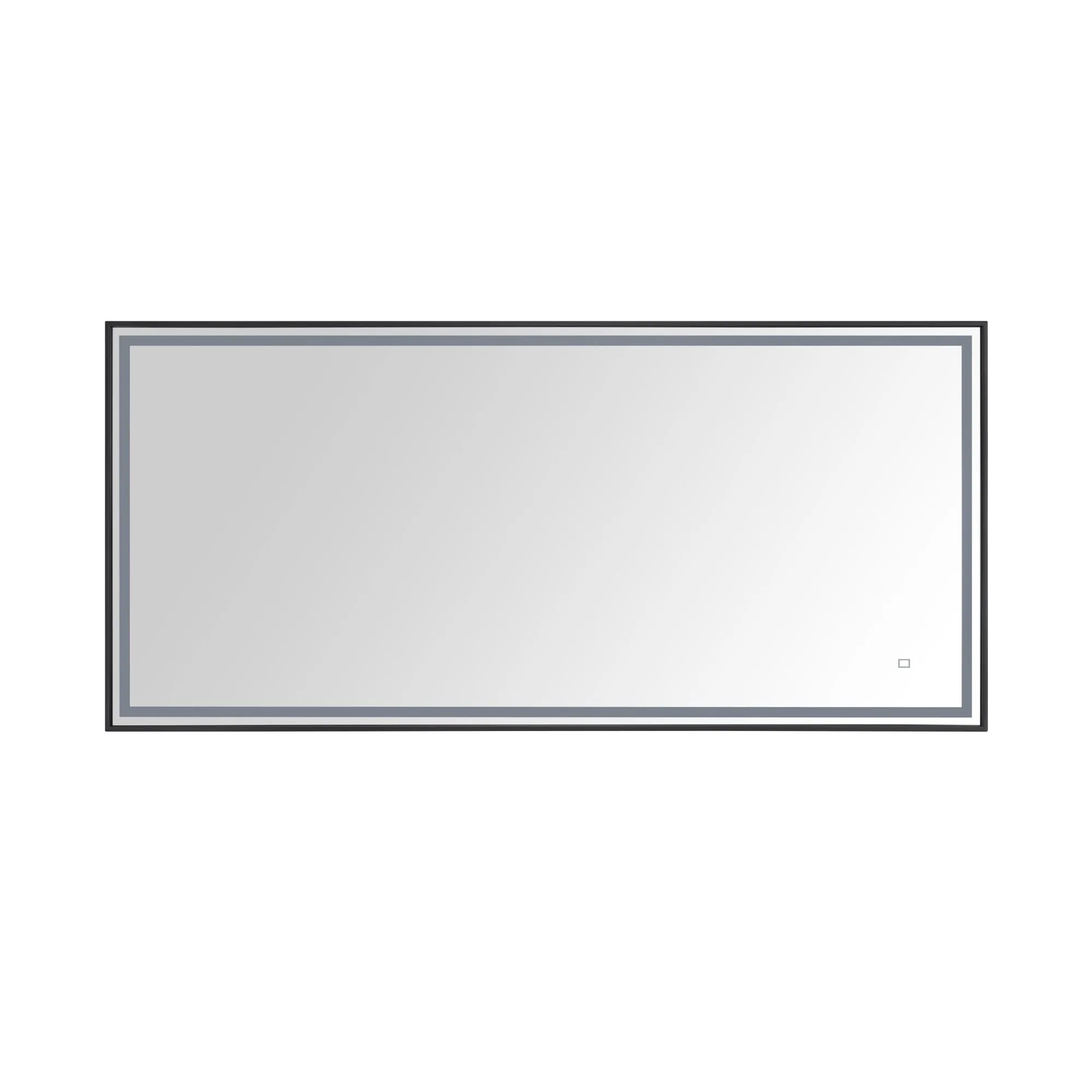 59 in. LED Bathroom Mirror with Stainless Steel Metal Frame