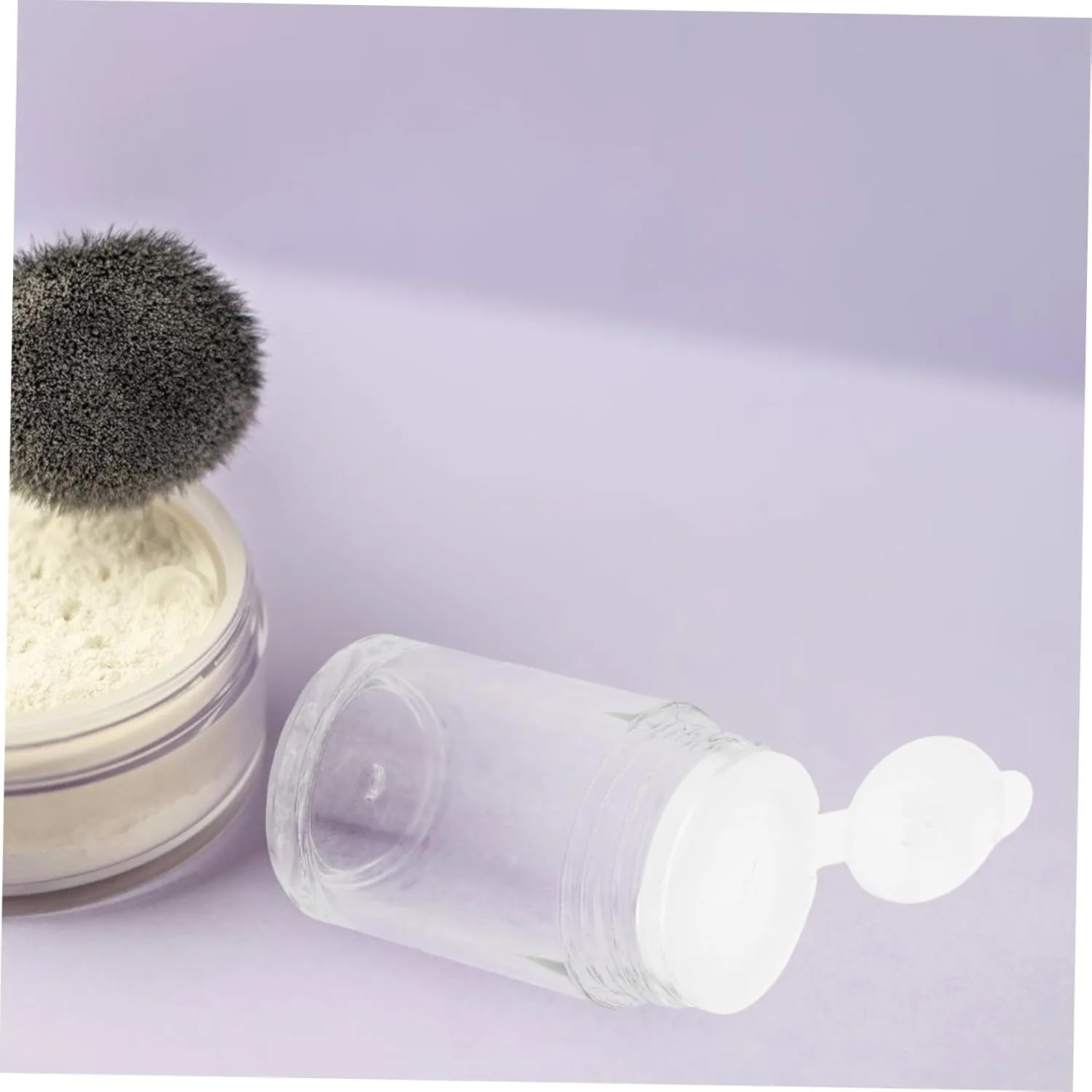 6pcs Loose Powder Bottles Travel Powder Storage Container Sifter -top Design for Easy Dispensing for Shimmering Face Refillable Makeup Case