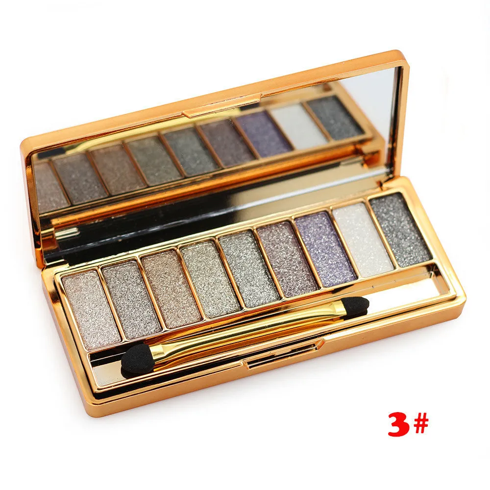 9 Colors Diamond Makeup Eyeshadow Naked Smoky Palette Make Up Set Eye Shadow Maquillage Glitter Professional Cosmetic With Brush