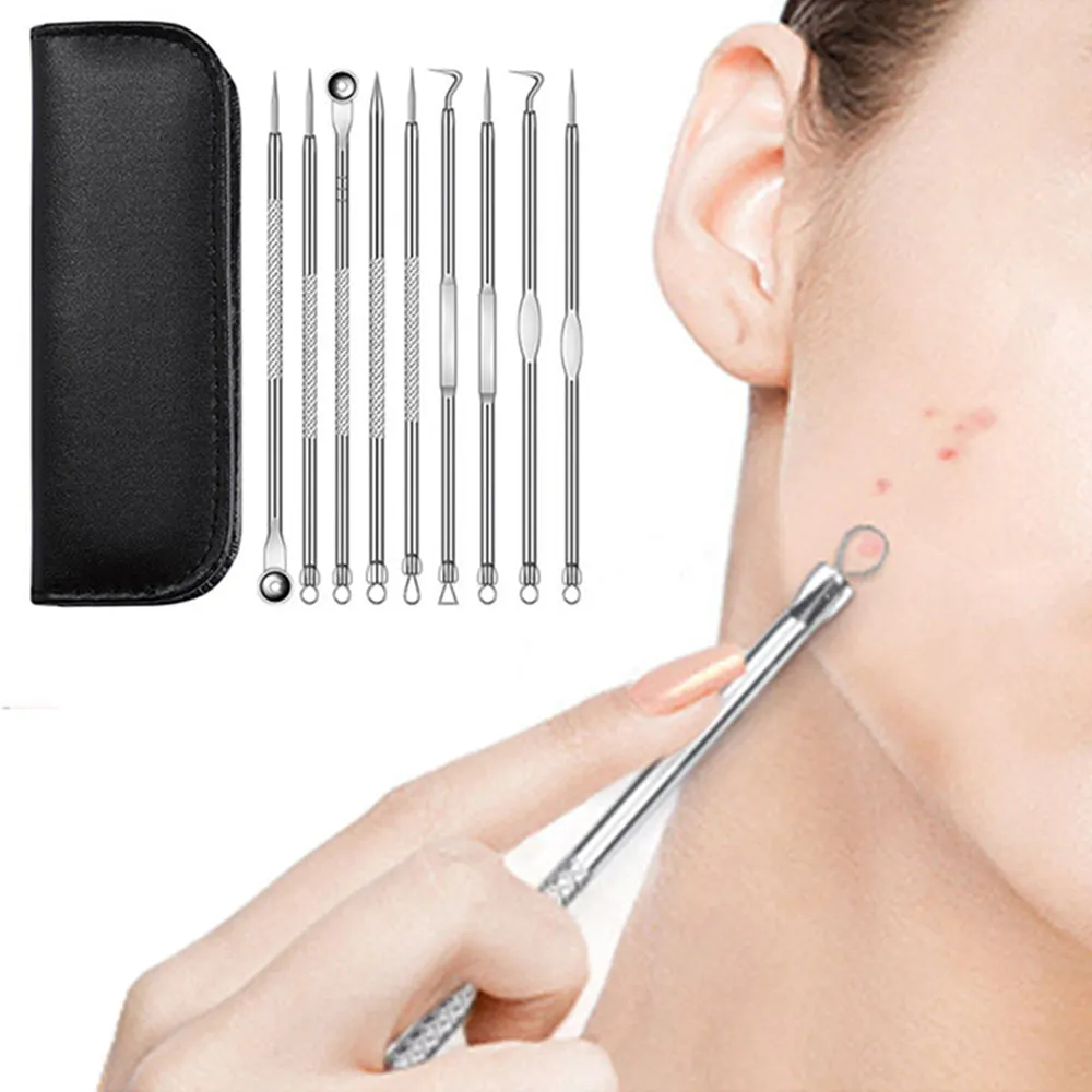 9PCS Dual Heads Blackhead Pimple Remover Tool Kit