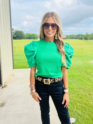 A BREATH OF FRESH AIR TOP- GREEN