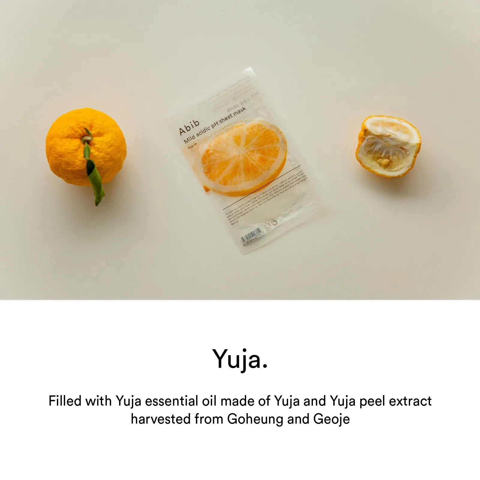 Abib Mild acidic pH sheet mask Yuja fit