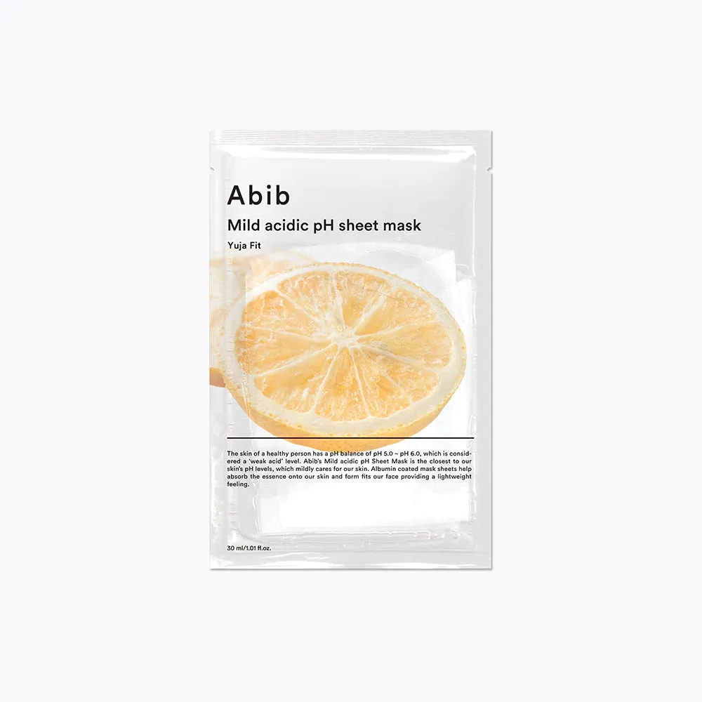 Abib Mild acidic pH sheet mask Yuja fit