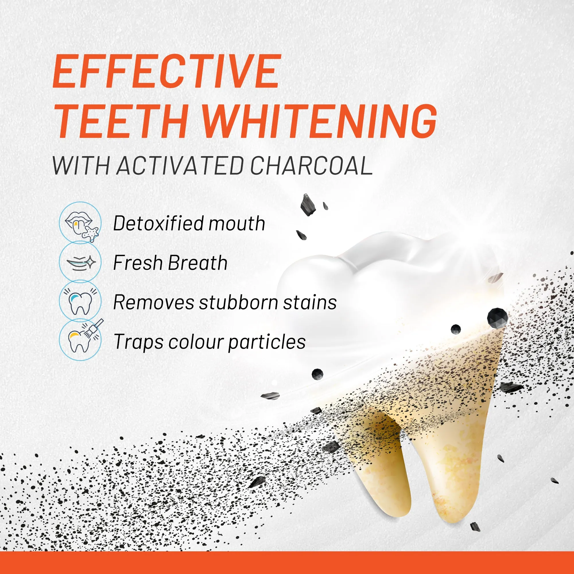 Activated Charcoal Deep Stain Remover Whitening Strips