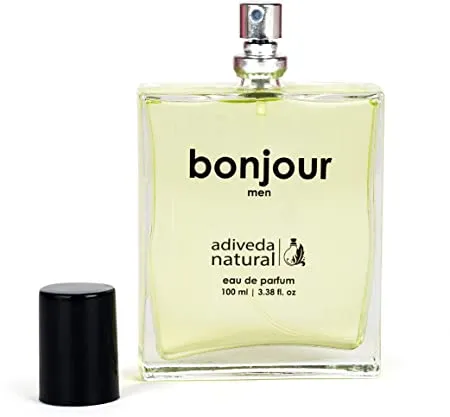 Adiveda Natural Bonjour Eau De Parfum - Fresh Woody Perfume for Men - 100 ml