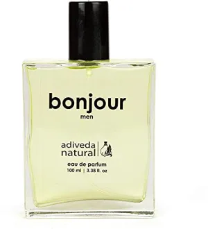 Adiveda Natural Bonjour Eau De Parfum - Fresh Woody Perfume for Men - 100 ml