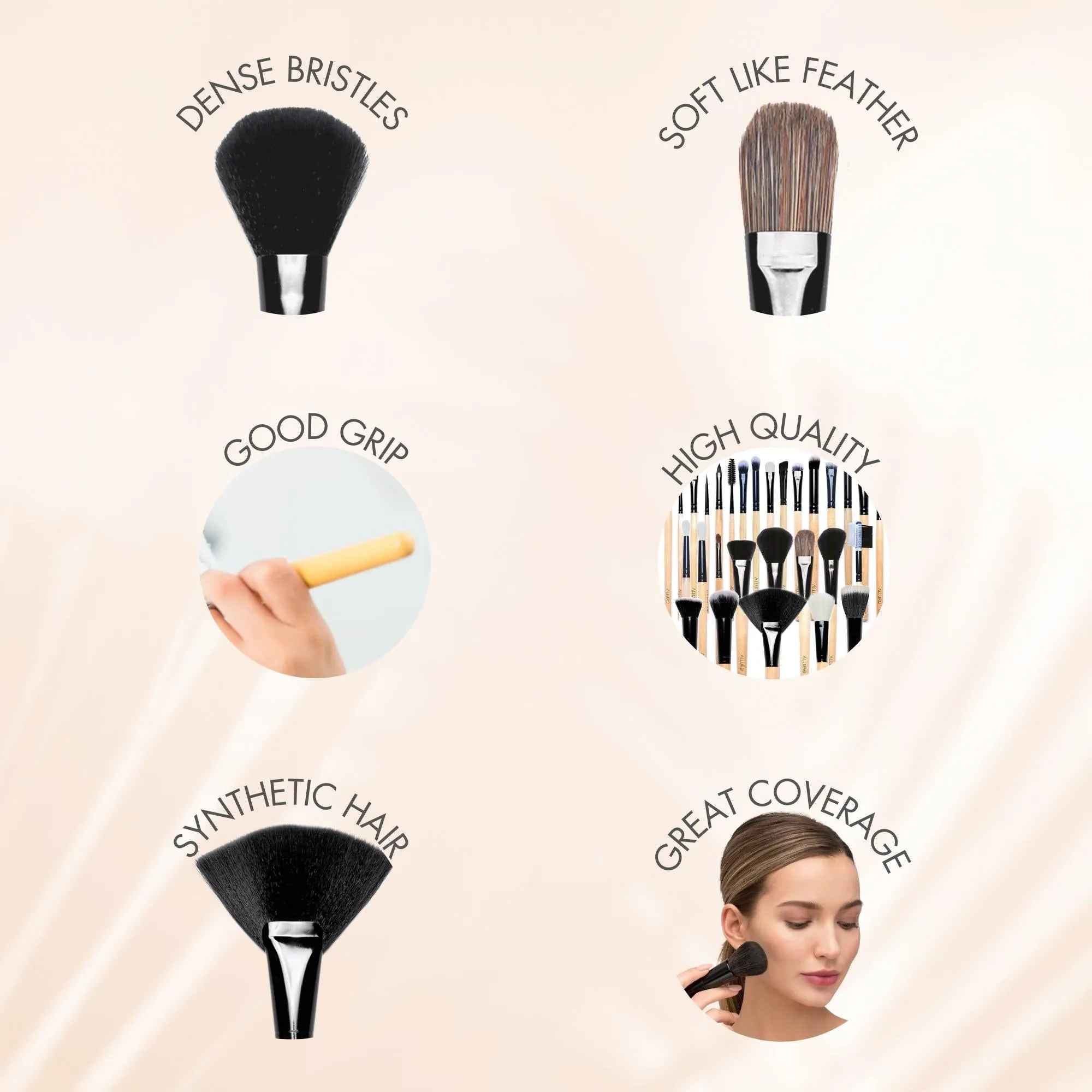 Allure Classic Ack-05 Pack Of 5 Makeup Brush