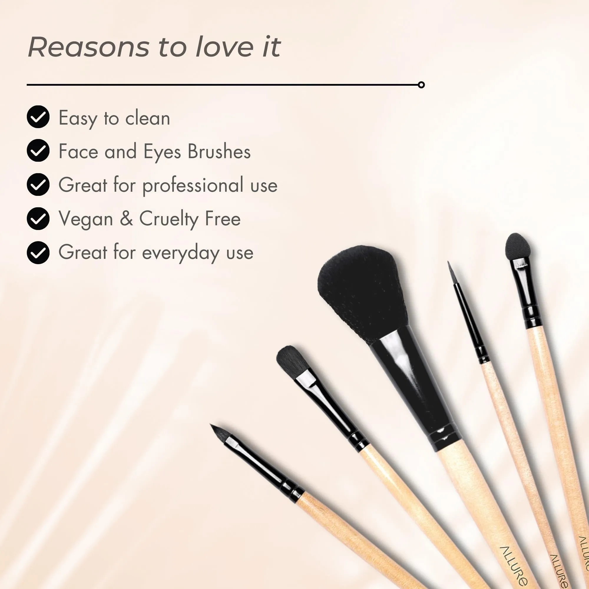 Allure Classic Ack-05 Pack Of 5 Makeup Brush
