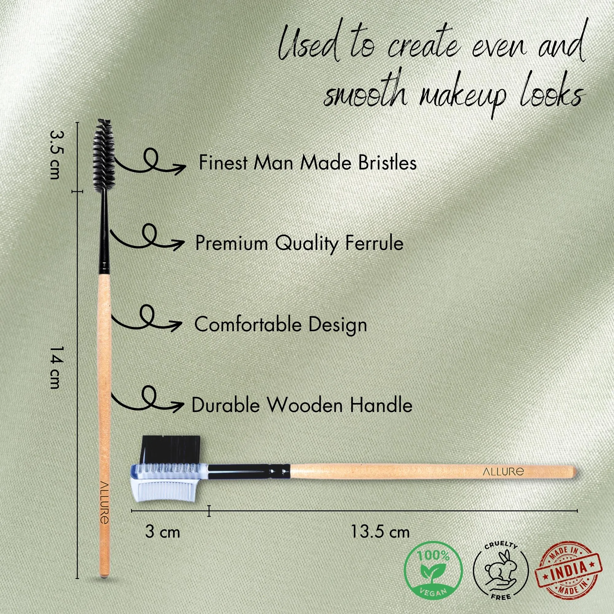Allure Classic Mascara Brush & Eye Groomer Combo