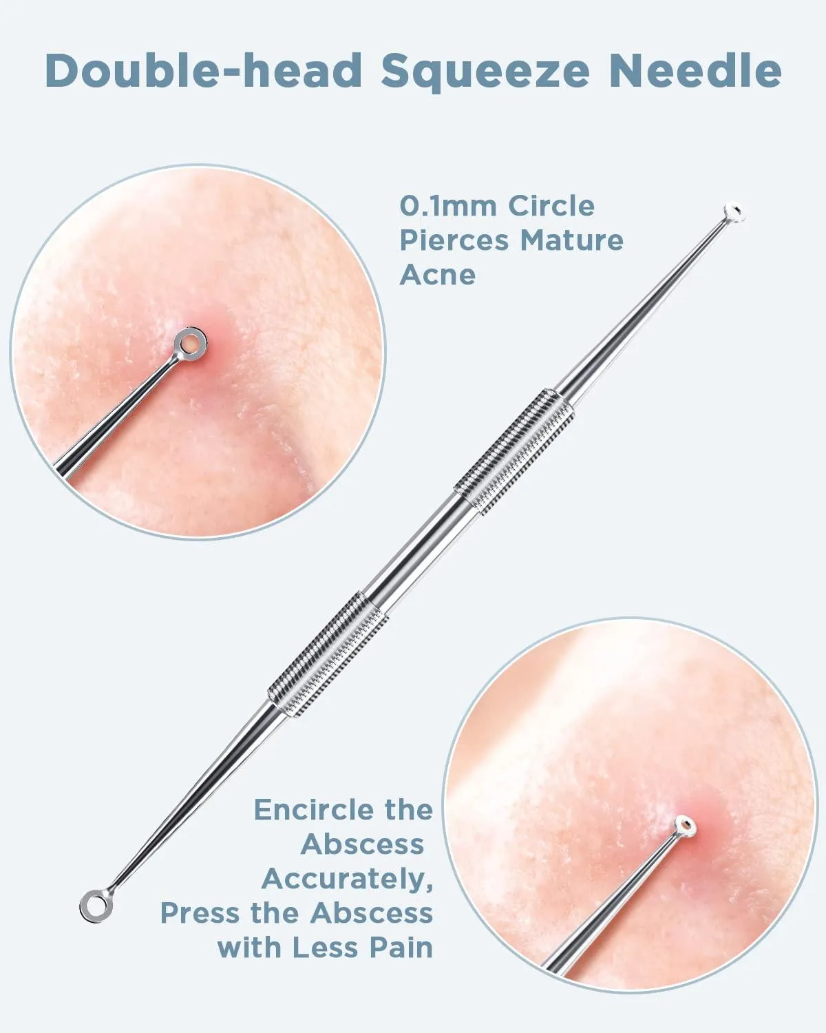 American Best  Blackhead Remover Tool, Pimple Popper Tool Kit, Blackhead Extractor Tool For Face