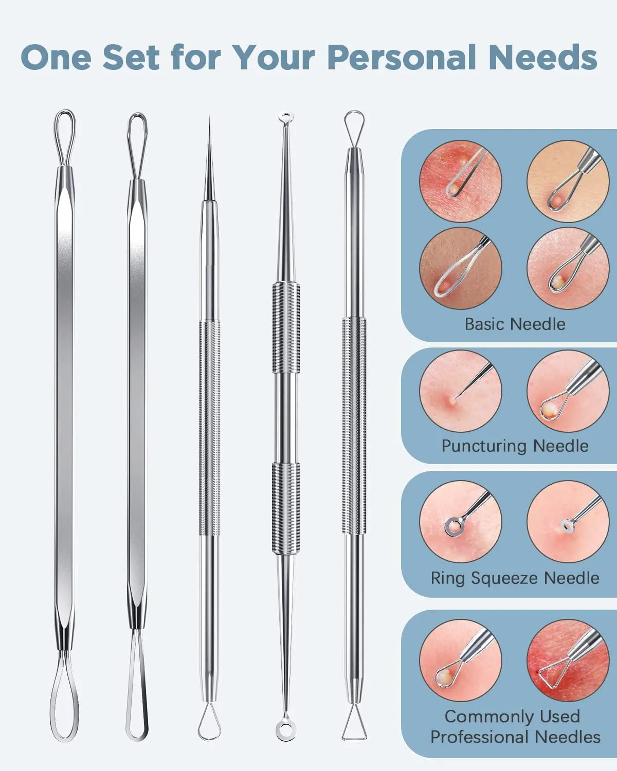 American Best  Blackhead Remover Tool, Pimple Popper Tool Kit, Blackhead Extractor Tool For Face
