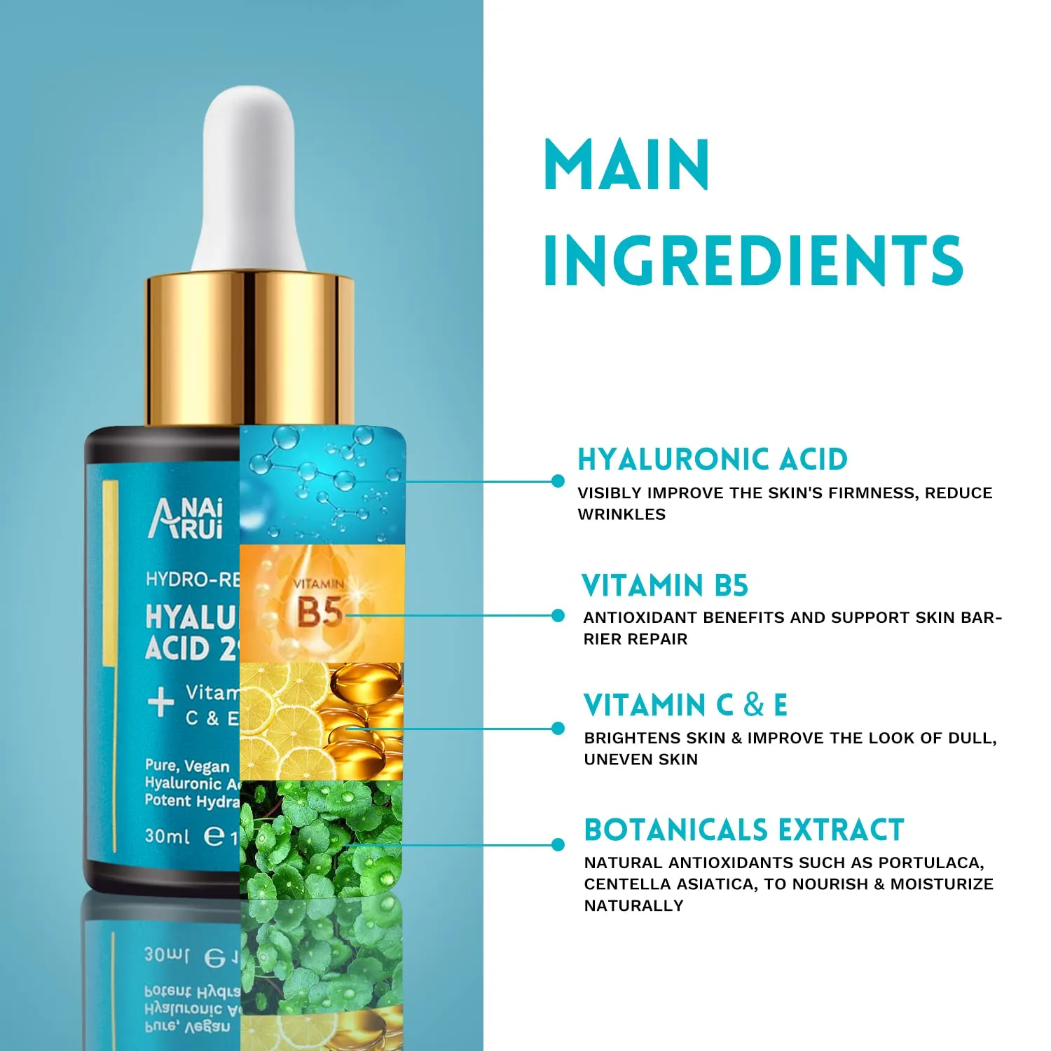 ANAI RUI Turmeric Viamtin C Clay Mask Set-Rose Facial Mask-Avocado Green Tea Mud Mask.,Clay Mask Set  2% Hyaluronic Acid Serum Skincare Set