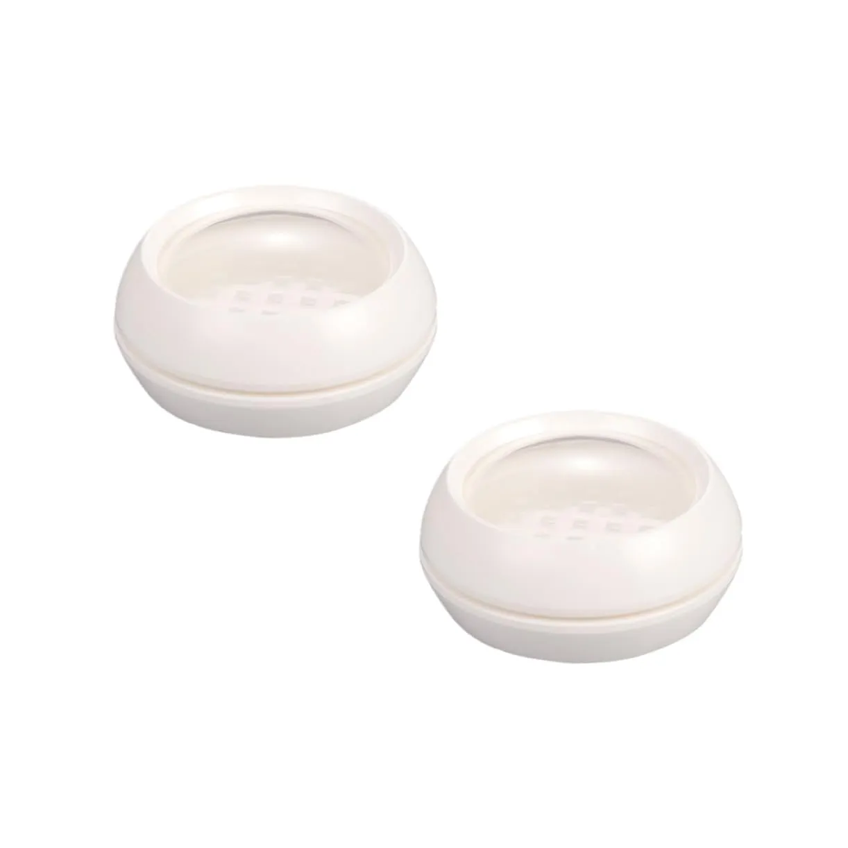Angoily 2pcs Portable Double Layer Makeup Powder Container Loose Powder Box for Women Girls Material for Daily Use Lightweight Travel-friendly