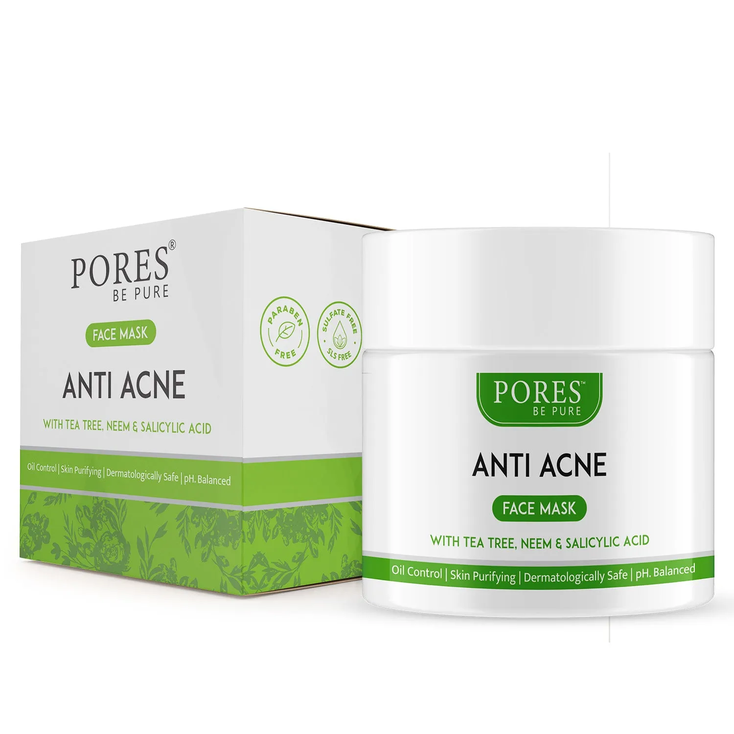 Anti Acne Face Mask – With Tea Tree, Neem & Salicylic Acid - 100 G
