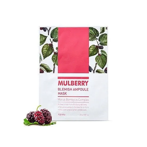 A'PIEU mulberry blemish ampoule mask قناع ورقي بالتوت من ايبيو