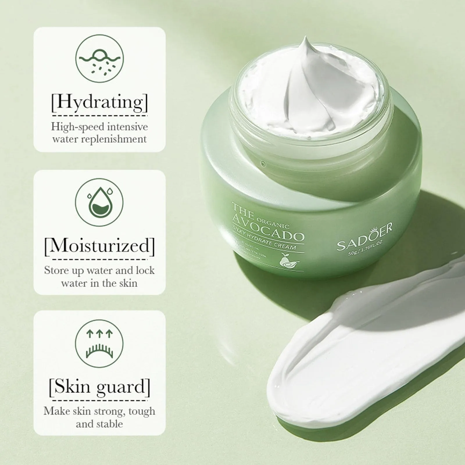 Avocado Skincare Set, 6-In-1 Skincare Gift Set For Teenage Girls - Cleanser, Serum, Face & Eye Cream, Toner, Lip Balm, Facial Kit Anti-Aging Skin Care Kit For Women, Face Care Set Birthday Gifts