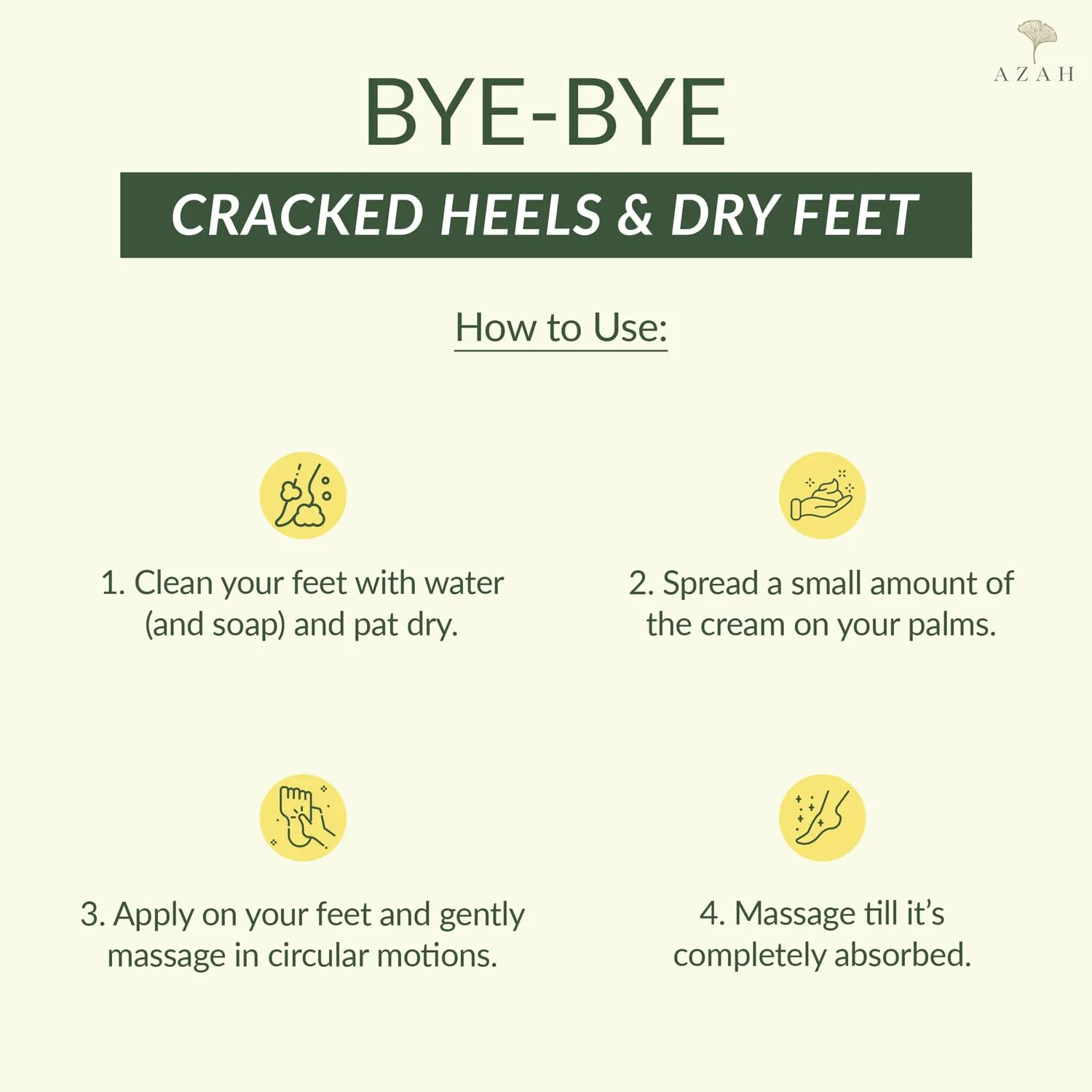 Azah Foot Cream for Rough, Dry and Cracked Feet
