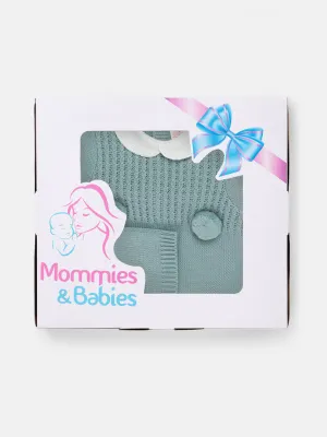 Baby Boy Grow 2-piece Pom Pom Gift Box Set - Mint Green
