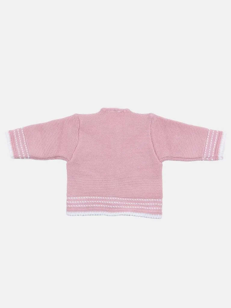Baby Girl Palma 3-piece Knitted Gift Box Set - Dusty Pink